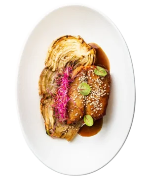 Flambed Cod